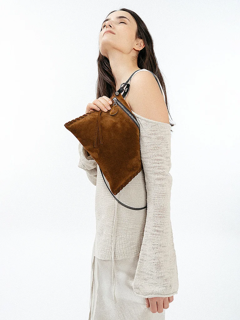 INA KENT Sac en cuir - Sac bandoulière SUNLIT ED.2 SUEDE marron